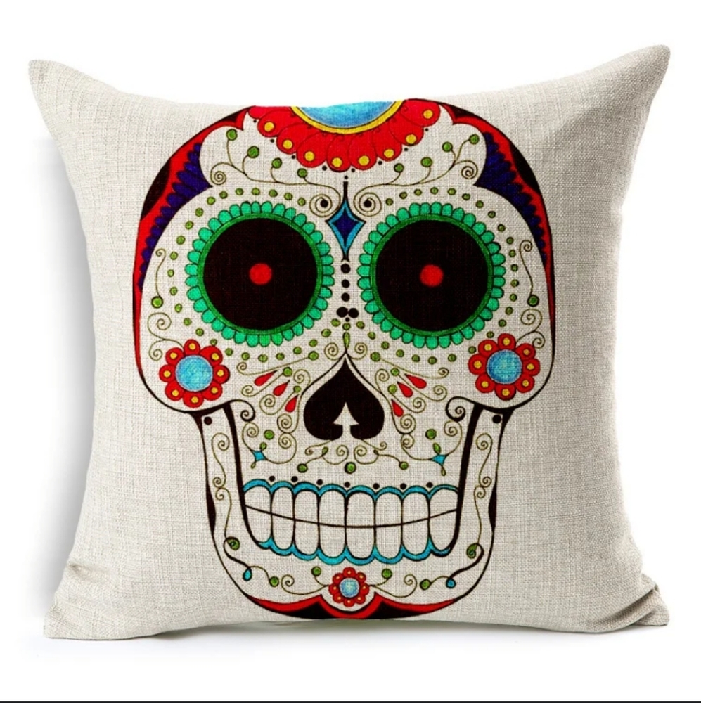 NWOT Pair Of Skull Pillow Covers